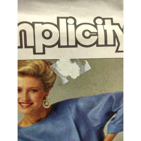 Pattern Simplicity 7383 Easy Sew Pull Over Tunic Skirt Pants 12,14,16 1986 Uncut - Picture 6 of 10